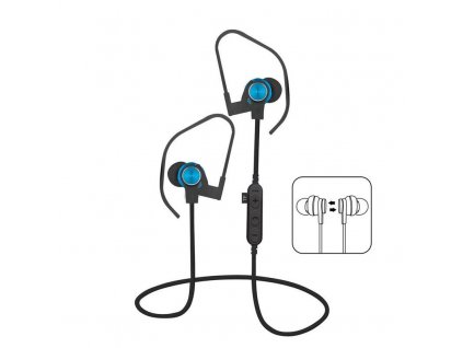 Platinet PM1062BL sportovní bluetooth sluchátka s microSD, modrá