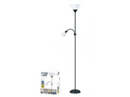 Platinet PFLF066B podlahová lampa E27 + E14, černá