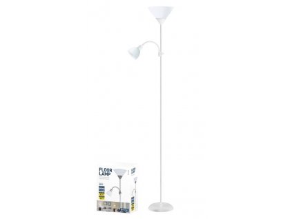 Platinet PFLF066W podlahová lampa E27 + E14, bílá