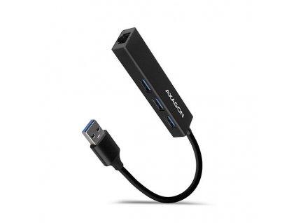 AXAGON HMA-GL3A, USB 3.2 Gen 1 hub, porty 3x USB-A + Gigabit Ethernet