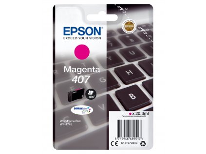 Epson 407 - purpurová - originál - inkoustová cartridge (C13T07U340)