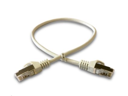 DATACOM Patch cord S/FTP CAT6A 0,5m šedý (1690)