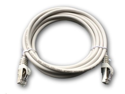 DATACOM Patch cord S/FTP CAT6A 3m šedý (1693)