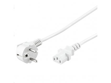 Kabel síťový 230V k počítači 2m bílý