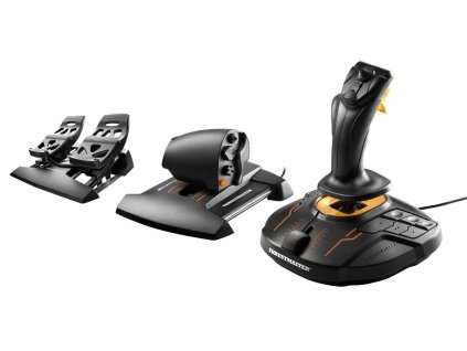 Thrustmaster Joystick T16000M FLIGHT PACK + plynový pedál + pedálová sada, pro PC