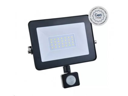 LED reflektor GETI GLF30P 30W s PIR čidlem