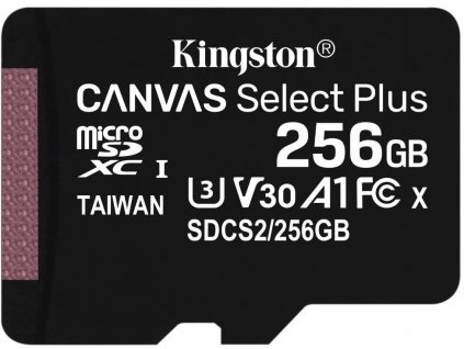 Kingston microSDXC 256GB Canvas Select Plus A1 C10 bez adaptéru (SDCS2/256GBSP)