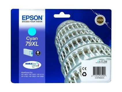 Epson T7902 XL Cyan, 17ml, pro série WF-5110DW,WF-5190DW,WF-5620DWF,WF-5690DWF - originální (C13T79024010)