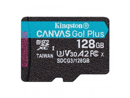 KINGSTON micro SDXC 128GB Canvas Go! Plus A2 U3 V30 170MB/s bez adaptéru (SDCG3/128GBSP)