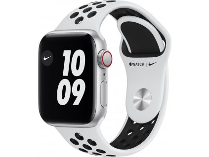 APPLE Watch Nike SE GPS+Cellular,40mm Silver Aluminium Case with Pure Platinum/Black Nike Sport Band