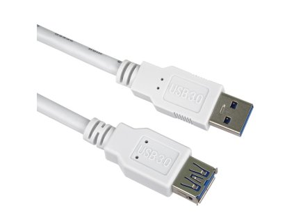 Prodlužovací kabel USB 3.0 Super-speed 5Gbps A-A, MF, 9pin, 5m bílá (ku3paa5w)