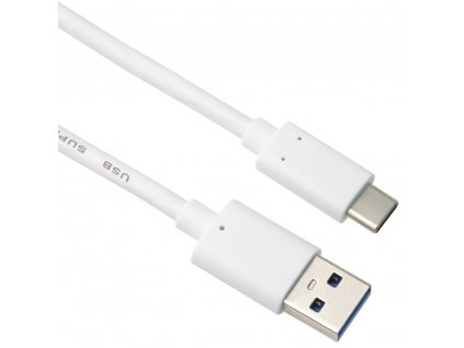 Kabel USB-C - USB 3.0 A (USB 3.2 generation 2, 3A, 10Gbit/s) 0,5m bílý (ku31ck05w)