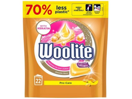 Woolite gelové kapsle na barevné prádlo s keratinem 22 ks