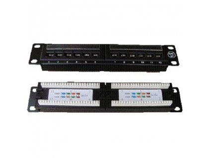 DATACOM PATCH PANEL 10" 12p. UTP cat.5e 1U