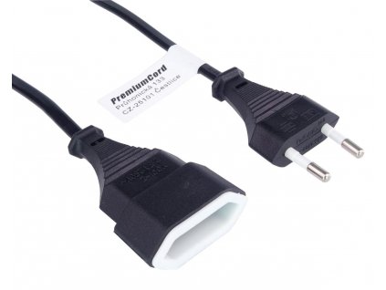 Kabel síťový prodlužovací dvojvidlice 230V 3m
