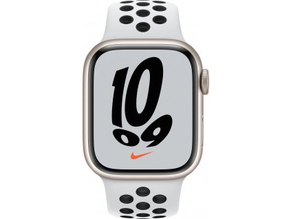 APPLE Watch Nike Series 7, 41mm Star./Plat./Black Nike SportBand (mkn33hc/a)