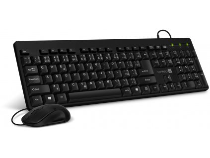 Connect IT Combo drátová černá klávesnice + myš, CZ + SK layout (CKM-4000-CS)