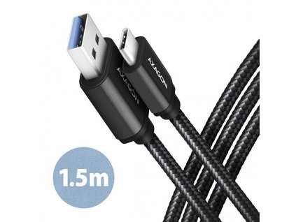 AXAGON BUCM3-AM15AB, SPEED kabel USB-C <-> USB-A, 1.5m, černý (BUCM3-AM15AB)