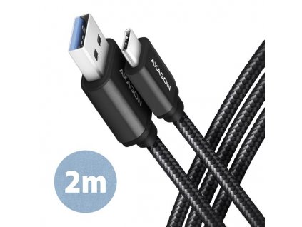 AXAGON BUCM3-AM20AB, SPEED kabel USB-C <-> USB-A, 2m, černý (BUCM3-AM20AB)