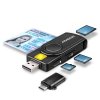 AXAGON CRE-SMP2A, USB-A PocketReader 4-slot čtečka Smart card (eObčanka) + SD/microSD/SIM (CRE-SMP2A)