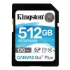 KINGSTON SDXC 512GB Canvas Go! Plus UHS-I U3 V30 rychlost až 170MB/s