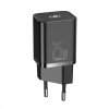 Baseus Super Si rychlonabíječka 1C 25W EU + kabel USB-C/USB-C 3A 1m černá (TZCCSUP-L01)
