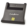 NEDIS čtečka čipových karet CRDRU2SM3BK/ Smart Card ID-1/ eObčanka/ standardní biometrické čipy/ USB 2.0/ černá (CRDRU2SM3BK)