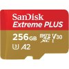 SanDisk Extreme PLUS microSDXC 256GB 200MB/s UHS-I U3 Class 10 + Adaptér (SDSQXBD-256G-GN6MA)