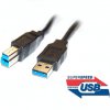 Kabel USB 3.0 Super-speed 5Gbps A-B  9pin 3m (ku3ab3bk)