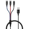 Connect IT Wirez 3in1 USB-C & microUSB & Lightning, 1.2m (CCA-2051-BK)