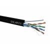 SOLARIX kabel, CAT5E, FTP PE, drát, venkovní samonosný, 305m, špulka (SXKD-5E-FTP-PE-SAM)