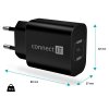 CONNECT IT Voyager2 nabíjecí adaptér 1×USB-C, 25W PD, černá (CWC-2070-BK)