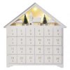 LED adventní kalendář dřevěný, 35x33 cm, 2x AA, vnitřní, teplá bílá, časovač (DCWW02)