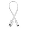 ColorWay USB - microUSB kabel 25cm, plochý, bílá (CW-CBUM-MUM25W)