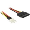 Delock napájecí kabel SATA 15 pin samec > 4 pin floppy samec 15 cm (83918)