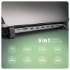 AXAGON HMC-10HLS, USB 5Gbps hub, 4x USB-A, HDMI 4k/60Hz, RJ-45 GLAN, SD/mSD, PD 100W (HMC-10HLS)