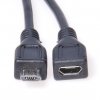 PremiumCord Kabel prodlužovací microUSB 2.0 male-female, černý 3m (ku2me3f)