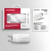 AXAGON ACU-PQ20W nabíječka do sítě 20W, 2x port (USB-A + USB-C), PD3.0/PPS/QC4+/AFC/Apple, bílá (ACU-PQ20W)