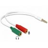 Delock adaptér sluchátek 1 x 3.5mm 4 pin Stereo jack samec > 2 x 3.5mm 3 pin Stereo jack samice (iPhone) (65447) (65447)