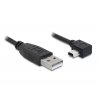 Delock kabel USB 2.0 A-samec > USB mini-B 5-pin samec pravoůhlý, 0,5m (82680)