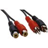 PremiumCord Kabel 2x Cinch-2x Cinch, M/F 2m (kjackcmf2-2)