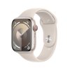 Apple Watch Series 9 45mm Cellular Hvězdně bílý hliník s hvězdně bílým sportovním řemínkem - M/L (MRM93QC/A)