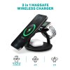 CONNECT IT MultiCharge 3 v 1 MagSafe Wireless Fast Charge bezdrátová nabíječka, ČERNÁ (CWC-9060-BK)