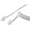 Kabel telefonní kroucený, 2xRJ10 4p4c, 2m, bílý (TCK-02-WH)