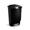 Simplehuman Pedálový odpadkový koš 45 l, obdélníkový, plast, černý (CW1371)