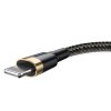 Baseus Cafule nabíjecí/datový kabel USB na Lightning 2,4A 1m, zlatá-černá (CALKLF-BV1)