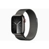 Apple Watch Series 9 45mm Cellular Grafitově šedý nerez s grafitově šedým milánským tahem (MRMX3QC/A)