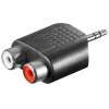 Adaptér stereojack 3.5 - 2x cinch M/F (kjr-04)