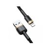Baseus Cafule nabíjecí/datový kabel USB na Lightning 2,4A 3m, zlatá-černá (CALKLF-RV1)