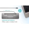i-tec USB-C Metal Ergonomic 4K 3x Display Docking Station, PD 85W + i-tec Universal Charger 100W (C31FLATPRO100)